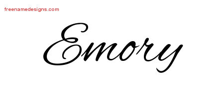 Cursive Name Tattoo Designs Emory Free Graphic