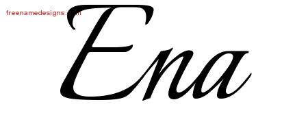 Calligraphic Name Tattoo Designs Ena Download Free