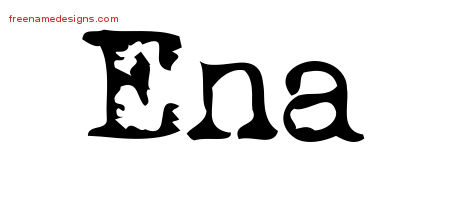 Vintage Writer Name Tattoo Designs Ena Free Lettering