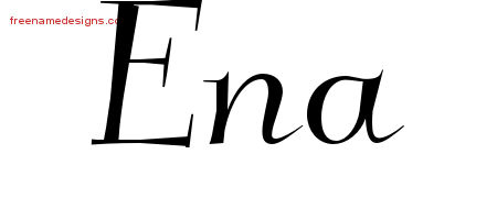 Elegant Name Tattoo Designs Ena Free Graphic