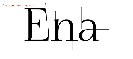 Decorated Name Tattoo Designs Ena Free