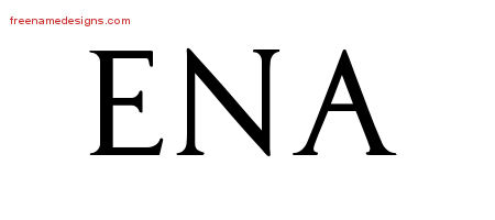 Regal Victorian Name Tattoo Designs Ena Graphic Download