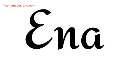 Calligraphic Stylish Name Tattoo Designs Ena Download Free