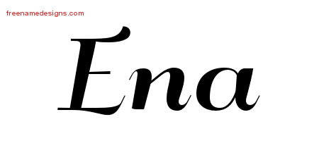 Art Deco Name Tattoo Designs Ena Printable