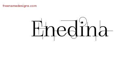 Decorated Name Tattoo Designs Enedina Free