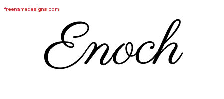 Classic Name Tattoo Designs Enoch Printable