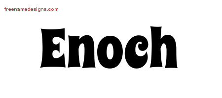 Groovy Name Tattoo Designs Enoch Free