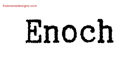Typewriter Name Tattoo Designs Enoch Free Printout
