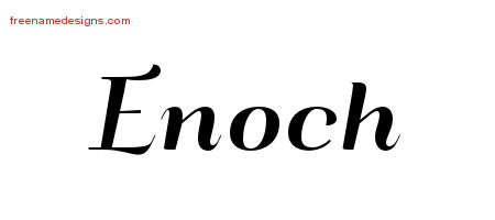 Art Deco Name Tattoo Designs Enoch Graphic Download