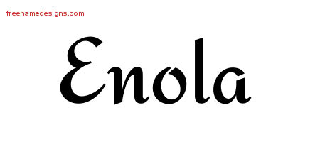 Calligraphic Stylish Name Tattoo Designs Enola Download Free