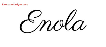 Classic Name Tattoo Designs Enola Graphic Download