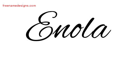 Cursive Name Tattoo Designs Enola Download Free