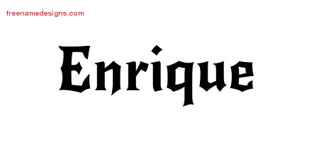 Gothic Name Tattoo Designs Enrique Download Free
