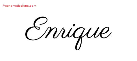 Classic Name Tattoo Designs Enrique Printable