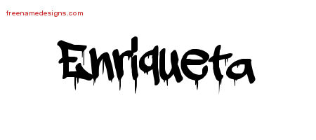 Graffiti Name Tattoo Designs Enriqueta Free Lettering