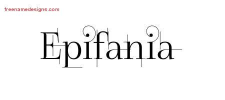 Decorated Name Tattoo Designs Epifania Free