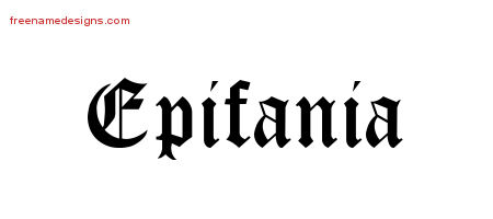 Blackletter Name Tattoo Designs Epifania Graphic Download