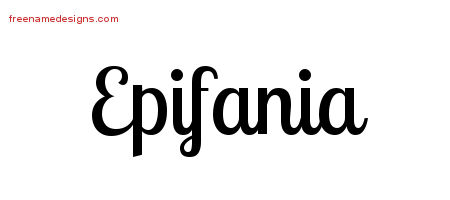 Handwritten Name Tattoo Designs Epifania Free Download