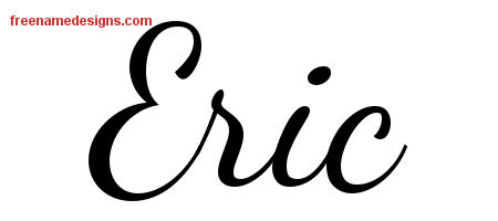 Lively Script Name Tattoo Designs Eric Free Printout