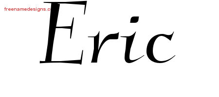 Elegant Name Tattoo Designs Eric Free Graphic