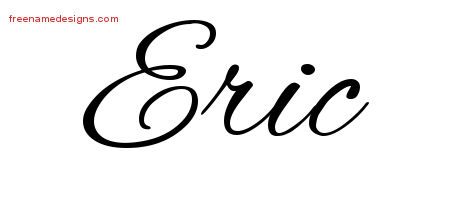 Cursive Name Tattoo Designs Eric Free Graphic