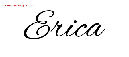 Cursive Name Tattoo Designs Erica Download Free