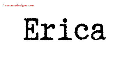 Typewriter Name Tattoo Designs Erica Free Download