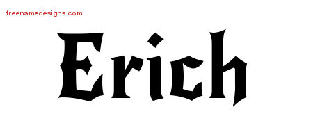 Gothic Name Tattoo Designs Erich Download Free