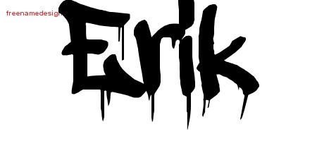 Graffiti Name Tattoo Designs Erik Free