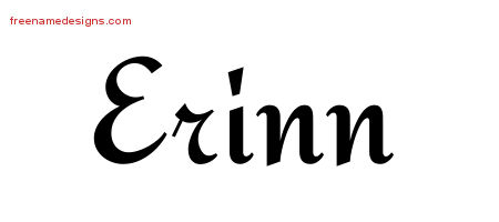 Calligraphic Stylish Name Tattoo Designs Erinn Download Free