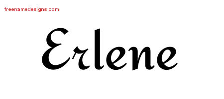 Calligraphic Stylish Name Tattoo Designs Erlene Download Free