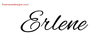 Cursive Name Tattoo Designs Erlene Download Free