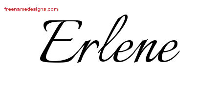 Calligraphic Name Tattoo Designs Erlene Download Free