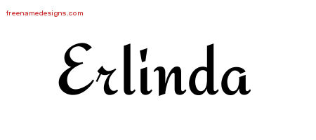Calligraphic Stylish Name Tattoo Designs Erlinda Download Free