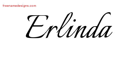 Calligraphic Name Tattoo Designs Erlinda Download Free
