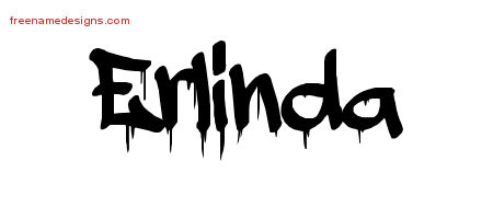 Graffiti Name Tattoo Designs Erlinda Free Lettering