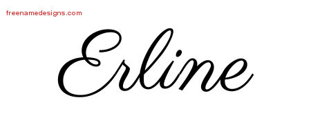 Classic Name Tattoo Designs Erline Graphic Download