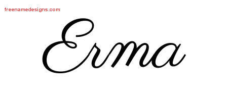 Classic Name Tattoo Designs Erma Graphic Download