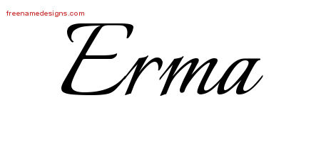 Calligraphic Name Tattoo Designs Erma Download Free