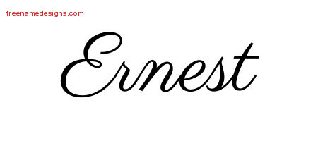 Classic Name Tattoo Designs Ernest Printable