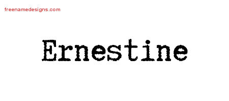 Typewriter Name Tattoo Designs Ernestine Free Download