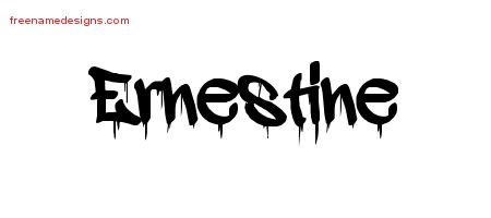 Graffiti Name Tattoo Designs Ernestine Free Lettering