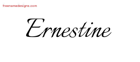 Calligraphic Name Tattoo Designs Ernestine Download Free