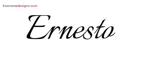 Calligraphic Name Tattoo Designs Ernesto Free Graphic