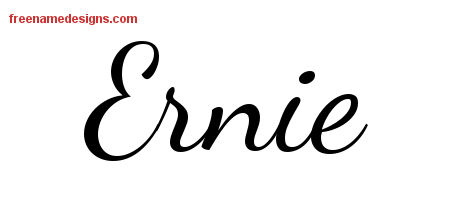 Lively Script Name Tattoo Designs Ernie Free Download