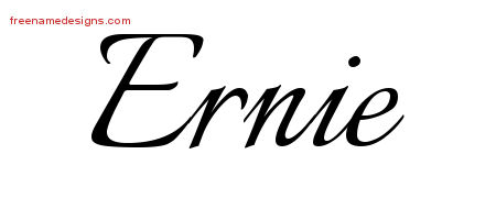Calligraphic Name Tattoo Designs Ernie Free Graphic