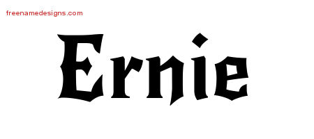 Gothic Name Tattoo Designs Ernie Download Free