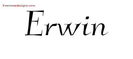 Elegant Name Tattoo Designs Erwin Download Free