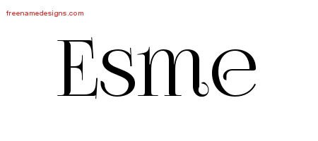 Vintage Name Tattoo Designs Esme Free Download