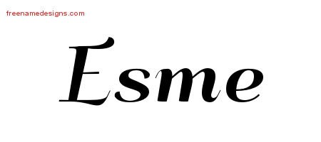 Art Deco Name Tattoo Designs Esme Printable